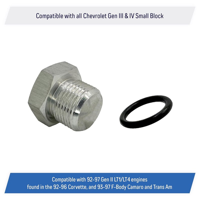 AA Oil Level Sensor Plug Replacement for All Chevy GM, LS Engines 1997-2014, Corvette, Camaro - M20x1.5 - Image 2